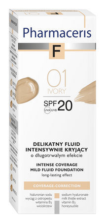 PHARMACERIS F Delikatny fluid intensywnie kryjący 01 SPF20, 30ml