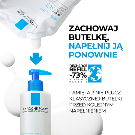 La Roche-Posay Lipikar Refill Syndet AP+ Krem myjący, 400 ml
