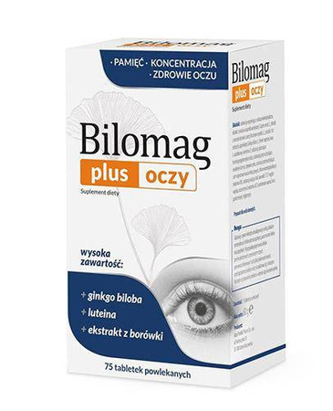 Bilomag Plus Oczy, 75 tabletek powlekanych