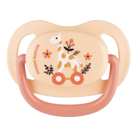 Canpol babies Smoczek uspokajający silikon 6-18m anatomiczny TOYS koral