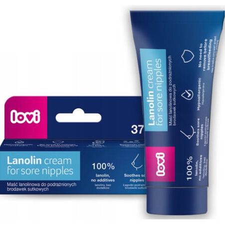 LOVI LANOLIN CREAM Maść lanolinowa do brodawek, 37 g