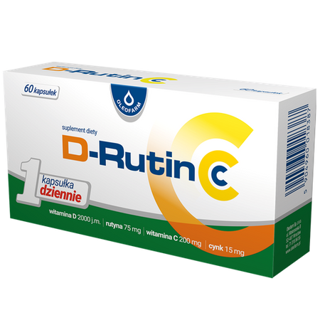 D-Rutin CC, rutyna witamina C, 60 kapsułek