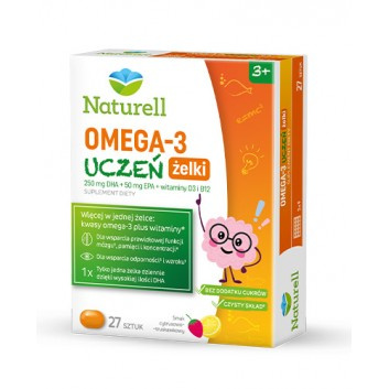 Naturell Omega 3 Uczeń żelki 27 sztuk