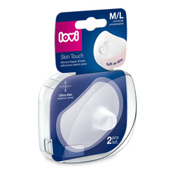LOVI Silikonowe osłonki piersi Skin Touch rozmiar M/L, 2 sztuki