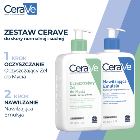 CERA VE Zes.Żel oczysz.+emulsja 2x473ml