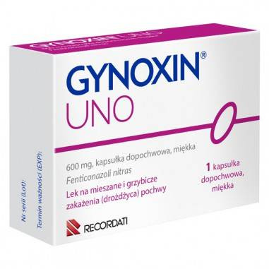 Gynoxin Uno (Gynoxin) 600 mg, 1 kapsułka dopochwowa ID