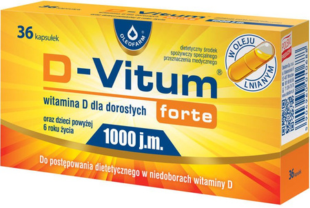 D-Vitum Forte 1000 j.m., 36 kapsułek