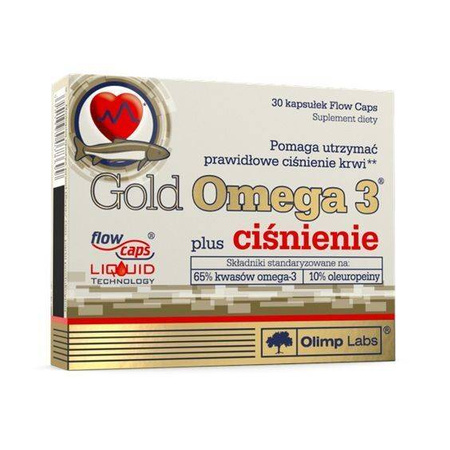 OLIMP Gold Omega 3 plus ciśnienie 30 kapsułek, data 2024/03