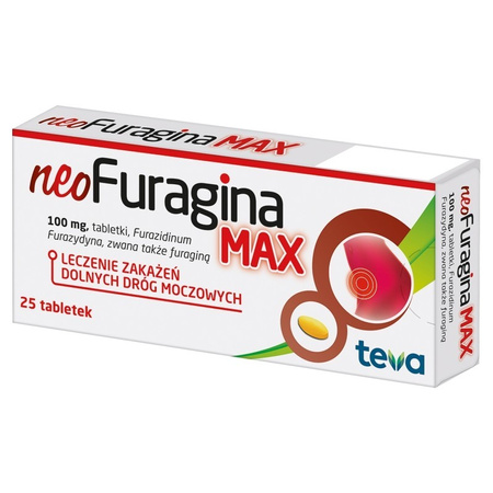 NeoFuragina Max tabletki 100 mg, 25 tabletek
