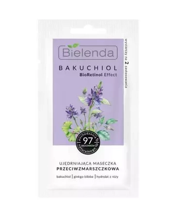 BIELENDA Bakuchiol BioRetinol Effect ujędrniająca maseczka przeciwzmarszczkowa, 8g