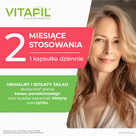 VITAPIL® klasyczna formuła – przy wzmożonym wypadaniu włosów, 60 kapsułek