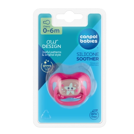 Canpol babies smoczek uspokajający silikon 0-6m okrągły LOVE&SEA
