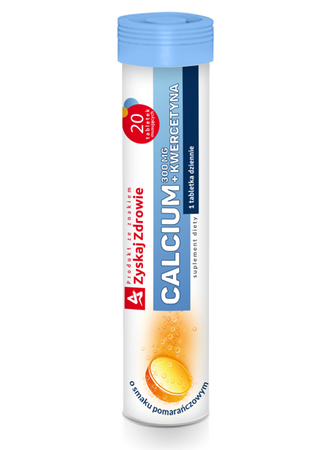 Calcium 300mg +Kwercetyna 20 tabletki musujące  Zyskaj Zdrowie