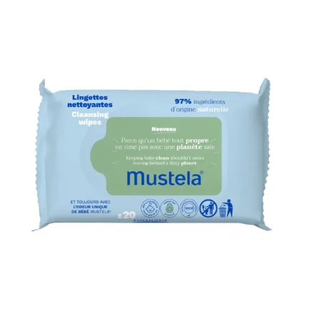 Mustela Chusteczki oczyszczające, 20 sztuk