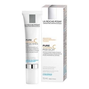 La Roche-Posay Pure Vitamin C, krem pod oczy wypełniający zmarszczki, intensywnie ujędrniający, 15 ml