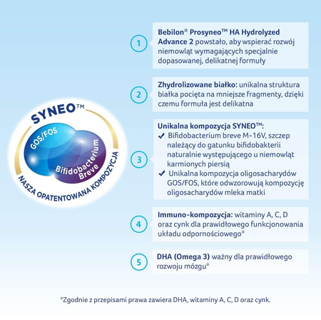 Bebilon PROSYNEO™ HA Hydrolyzed Advance 2 powyżej 6 miesiąca życia, 400 g