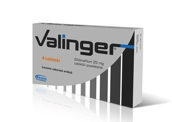 Valinger 25 mg,4 tabletki powlekane data ważności 2025/01