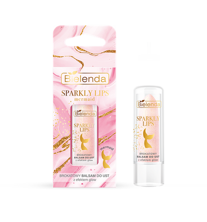 BIELENDA Sparkly Lips Mermaid brokatowy balsam do ust, 3,8g