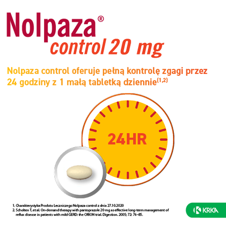 Nolpaza Control 20 mg,14 tabletek