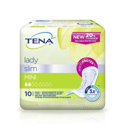 TENA Lady Slim Mini, specjalistyczne podpaski, 10 sztuk