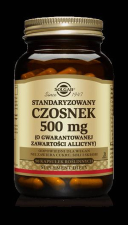 Solgar Czosnek standaryzowany 500 mg 90 kapsułek 