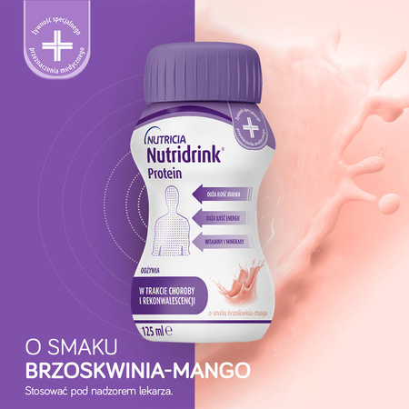 Nutridrink Protein o smaku brzoskwinia-mango 4x125 ml 