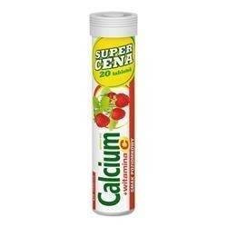 Calcium 300 +Vit. C poziomka, 20 tabletek musujących