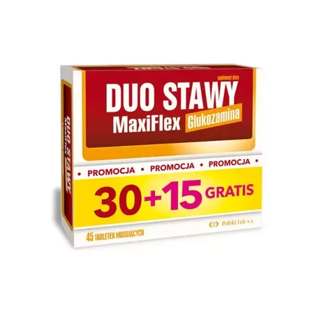 Duo Stawy MaxiFlex Glukozamina tabletki musujące, 30+15 GRATIS