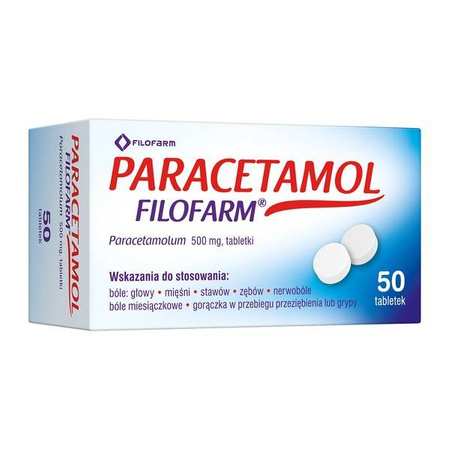 Paracetamol Filofarm, 500mg, 50 tabletek