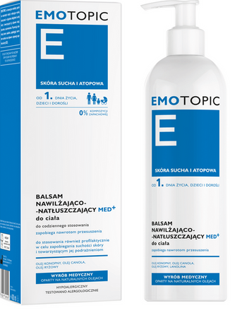 EMOTOPIC Balsam nawilżająco-natłuszczający MED+ do ciała, 400ml