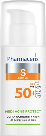 PHARMACERIS S Krem ochronny dla skóry trądzikowej SPF50+ 50ml
