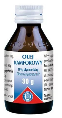 Olej kamforowy płyn do stosowania na skórę, 30g