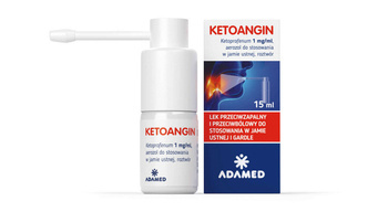 KETOANGIN 1 mg/ml aerozol do stosowania w jamie ustnej 15 ml