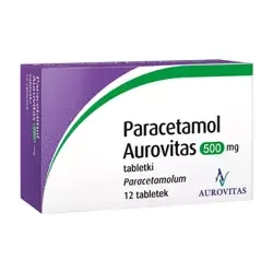 Paracetamol Aurovitas 500mg 12 tabletek