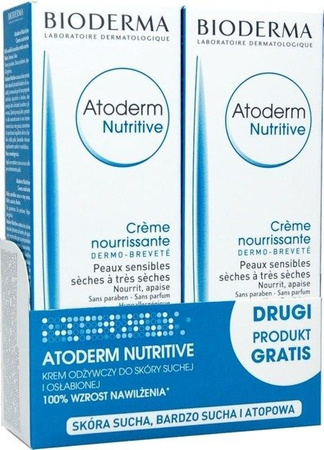 BIODERMA ATODERM NUTRITIVE Krem odżywczy 40ml+ 40ml