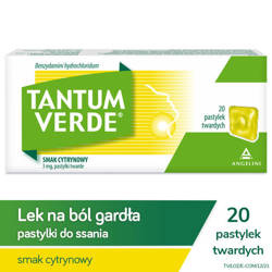 Tantum Verde smak cytrynowy, 20 pastylek