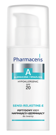 PHARMACERIS A SENSI-RELASTINE-E Peptydowy krem napinająco-ujędrniający do twarzy SPF20, 50ml