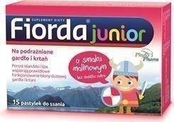 Fiorda Junior o smaku malinowym, 15 pastylek