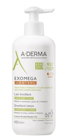 A-Derma Exomega Control, mleczko emolient, 400 ml Data waznosci 2025.10,30