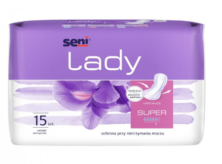 SENI LADY Super - wkładki urologiczne, 15 sztuk IMPORT