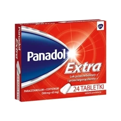 Panadol Extra tabletki powlekane 500 mg+65 mg 24 tabletki