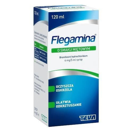 Flegamina syrop smak miętowy, 120 ml