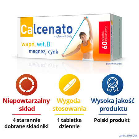 Calcenato tabl.powl. * 60  Data ważności 2026.02.28