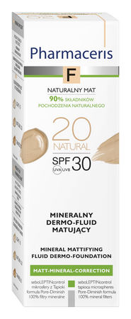 PHARMACERIS F Mineralny dermo-fluid matujący 20 SPF30, 30ml  
