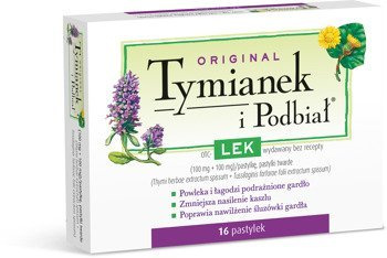 Tymianek i Podbiał, 16 pastylek do ssania