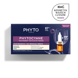 PHYTO PHYTOCYANE Kuracja Przeciw Wypadaniu postępującemu włosów dla kobiet 12x5ml