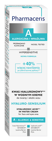 PHARMACERIS A HYALURO-SENSILIUM Kwas hialurynowy w wodnym kremie do twarzy, 40ml