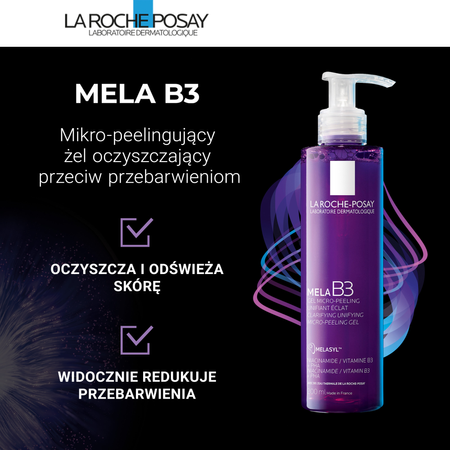 MELA B3 Mikro-peelingujący żel oczyszczający przeciw przebarwieniom, 200ml
