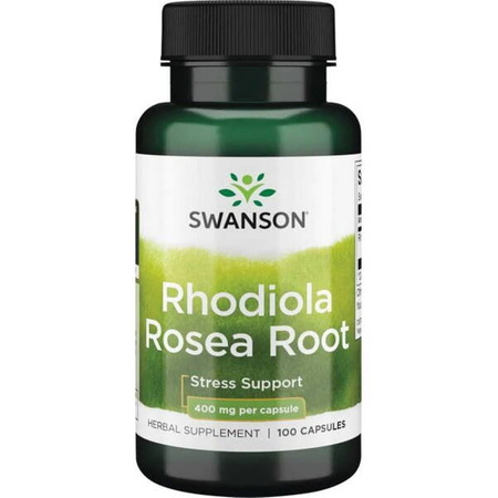 SWANSON Rhodiola Rosea Root 400 mg, 100 kapsułek