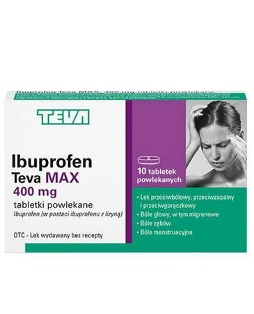 Ibuprofen Teva Max tabletki powekane 400mg*10